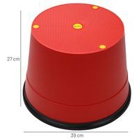 Marchepied mobile polypropylène - 1 marche Rouge - Image 3