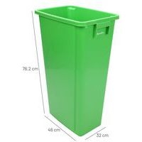 Collecteur pour tri sélectif - 80 L Vert - Image 8