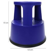 Marchepied mobile polypropylène - 2 marches Bleu - Image 4