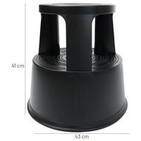 Marchepied mobile polypropylène - 2 marches Noir - Image 5