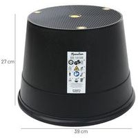 Marchepied mobile polypropylène - 1 marche Noir - Image 6