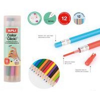 Tube 12 crayons porte-mine couleur rechargeables - Image 2