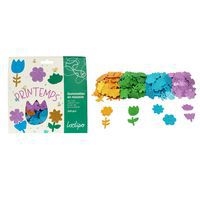 Lot 200 gommettes ø 3,5 cm en mousse scintillante printemps - Image principale