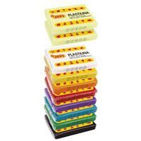 Plateau 10 pains 50g 8 couleurs vives + 2 phospho Plastilina - Image 4