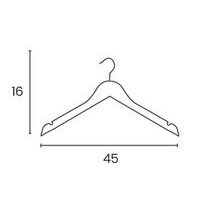 Lot de 25 cintres en bois sans barre de pantalon Hêtre - Image 2