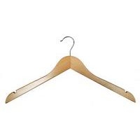 Lot de 25 cintres en bois sans barre de pantalon Hêtre - Image principale