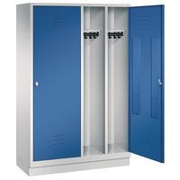 Vestiaire sur socle pour 2 personnes, bleu gentiane - Image 3