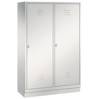 Vestiaire sur socle pour 2 personnes, gris clair - Image 3
