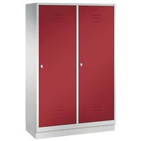 Vestiaire sur socle pour 2 personnes, rouge - Image 2