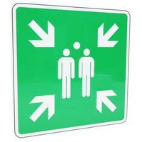 Panneau Point rassemblement après évacuation - PVC 35x35cm - Image 2