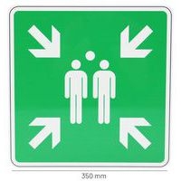 Panneau Point rassemblement après évacuation - PVC 35x35cm - Image 4