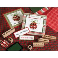 Lot 6 tampons bois Fêtes - Image 3