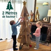 Sapin kraft à décorer 2 m (inclus 24 stickers) - Image 3