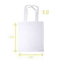 Sac shopping enfant en coton naturel 37x42cm - Image principale
