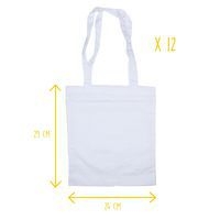 Sac shopping enfant en coton naturel 28.5x24cm - Image principale