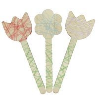 Lot de 12 marque page en bois à décorer 24 x 8 cm - Image 3