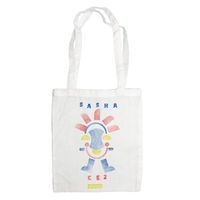 Sac shopping enfant en coton naturel 28.5x24cm - Image 2