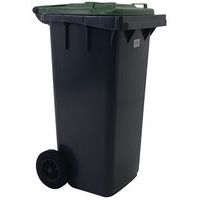 Conteneur mobile tri des déchets - 120 L - Vert -  Manutan - Image principale