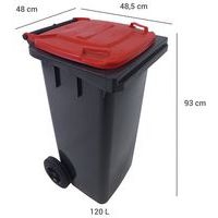 Conteneur mobile tri des déchets - 120 L - Manutan Expert - Image 2