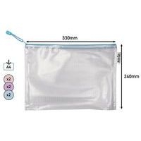 Lot de 6 pochettes zippées A4, coloris pastel assortis - Image 5