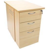 Caisson hauteur bureau Quatuor profondeur 60 cm Hêtre/alu Hêtre - Image principale
