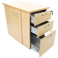 Caisson hauteur bureau Quatuor profondeur 60 cm Hêtre/alu Hêtre - Image 3