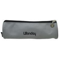 Trousse ronde 22 cm x 7,5 cm recyclée gris - Image principale