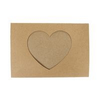 Cadre en carton cœur 15,5 x 10,5 cm (lot de 10) - Image principale