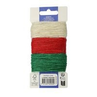 Ficelles jute Noel 3 x 10 m diamètre 2 mm - 3 coloris - Image 3