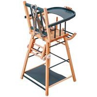 Chaise haute traditionnelle MARCEL transformable Vernis Naturel - Image 2