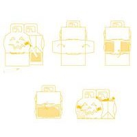 Panier carton à construire Halloween 25 x 20,5 x 10 cm - Image 2