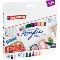Kit de démarrage 8 marqueurs Acrylic + bloc cartes postales - Image principale