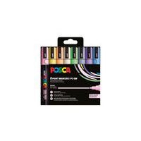 Set 8 marqueurs PC5M pointe conique moyenne couleurs pastel - Image principale
