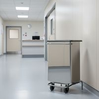 Conteneur mobile à pédale avec tubes en inox 70L - Manutan - Image 2