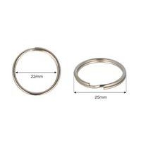 Anneau double argenté diamètre 25 mm (lot de 24) - Image 4