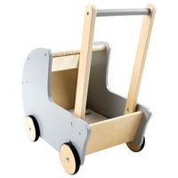 Landau en bois pour poupée - Blanc et gris - Hope Education - Image principale