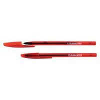Stylo à bille - Design élégant - Classmates - Rouge - Lot de 50 - Image principale