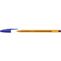 Stylo bille Bic Cristal orange nouvelle pointe fine  - bleu - Image principale