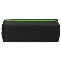 Trousse rectangulaire "EcoKids Pop" coloris noir zip vert - Image principale