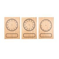 Lot de 3 tampons en bois horloge 7 x 5 cm - Image 5