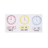 Lot de 3 tampons en bois horloge 7 x 5 cm - Image 2