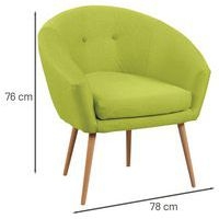 Fauteuil accueil en tissu Armand coloris Pistache - Image 3