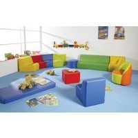 Canapé 2 places avec accoudoirs Bambino hauteur d’assise 20 cm coloris fuchsia - Image 4