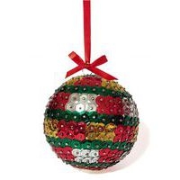 Atelier 25 boules 8 cm de noël à décorer en sequins - Image 2