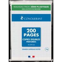 Paquet 50 copies doubles 90g 200p 21x29.7cm seyes perforées - Image principale