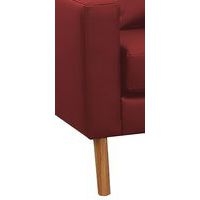 Canapé 3 places Stockolm PVC non feu lie-de-vin - Image 2