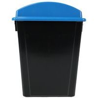 Poubelle en plastique 70% recyclé couvercle bleu - Manutan Expert - Image 4