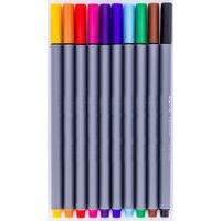 Etui 10 feutres d'écriture extra fine 0,4 mm assortis - Image 2