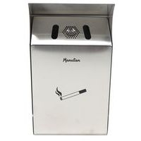 Cendrier mural design Manutan - 3L - Inox 304 - Image 2