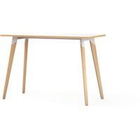Table haute à plateau stratifié 160x80 H110 cm blanc - Image principale